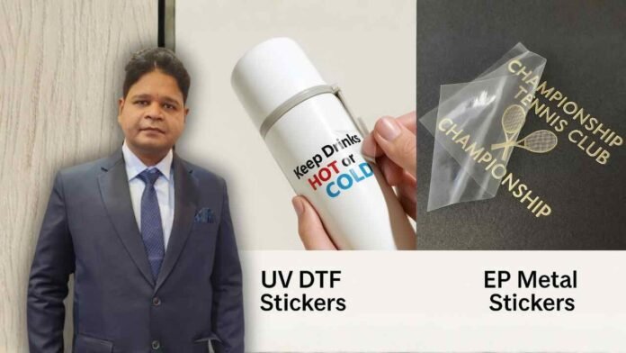 Rajeev Sharma Sharma Labels, industrial labeling India, OEM branding solutions, UV DTF stickers India, EP metal stickers manufacturer, Make in India packaging
