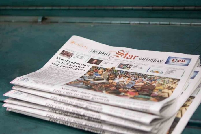 Digital PR distribution concept showing media outreach and press coverage analytics on a tablet screen