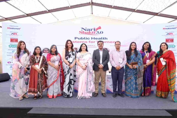 Healthcare and CSR leaders speaking on public health systems at Nari Shakti 3.0 in New Delhi